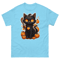 Mens Classic Tee Halloween Cute Black Cat T-shirt Animal Art Clothes Gift