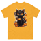 Mens Classic Tee Halloween Cute Black Cat T-shirt Animal Art Clothes Gift