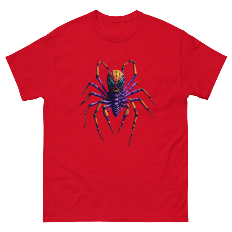 Mens Classic Tee Colorful Realistic Spider Shot Art T-shirt Halloween Clothes