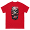 Mens Classic Tee Skull Tattoo Red Roses Art T-shirt Halloween Clothes Gift