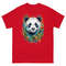 Mens Classic Tee Panda Head in Colorful Branch T-shirt Art Clothes Gift