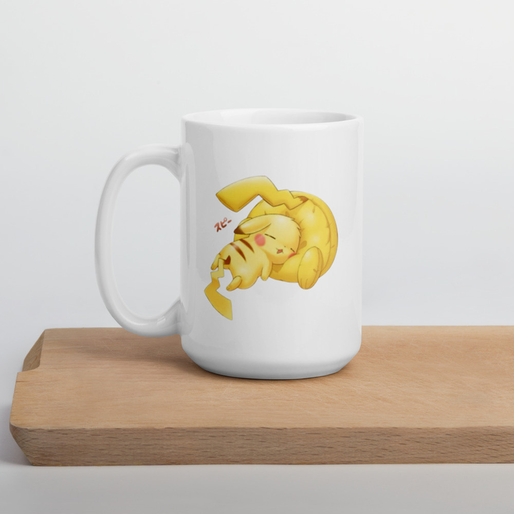sleepy pikachu mug