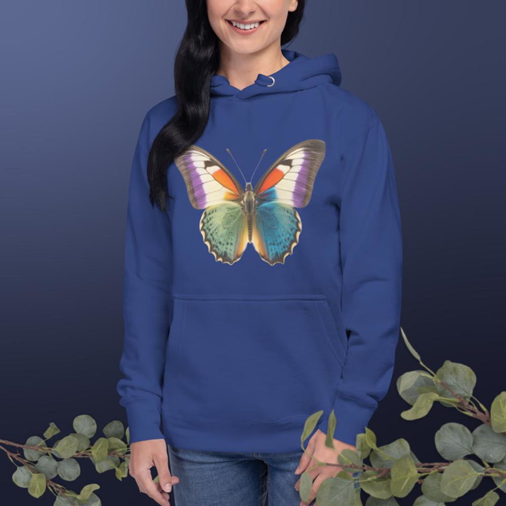 Monarch butterfly graphic print design illustration monarch Butterfly motif Бабочка-монарх Monarque papillon Unisex Hoodie