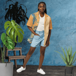 carps yellow striped unisex button shirt