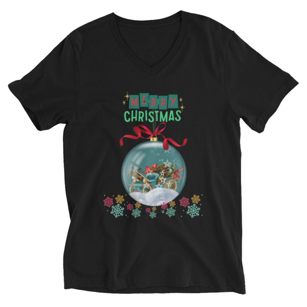 Christmas.happy christmas.happy new year.fete noelUnisex Short Sleeve V-Neck T-Shirt