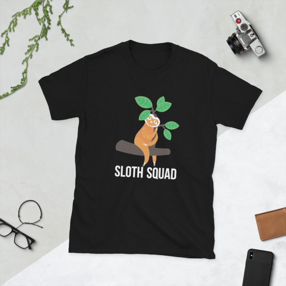 sloth squad, funny sloth Short-Sleeve Unisex T-Shirt