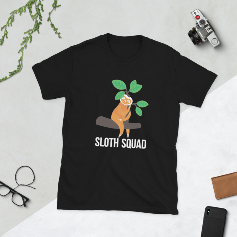 sloth squad, funny sloth Short-Sleeve Unisex T-Shirt