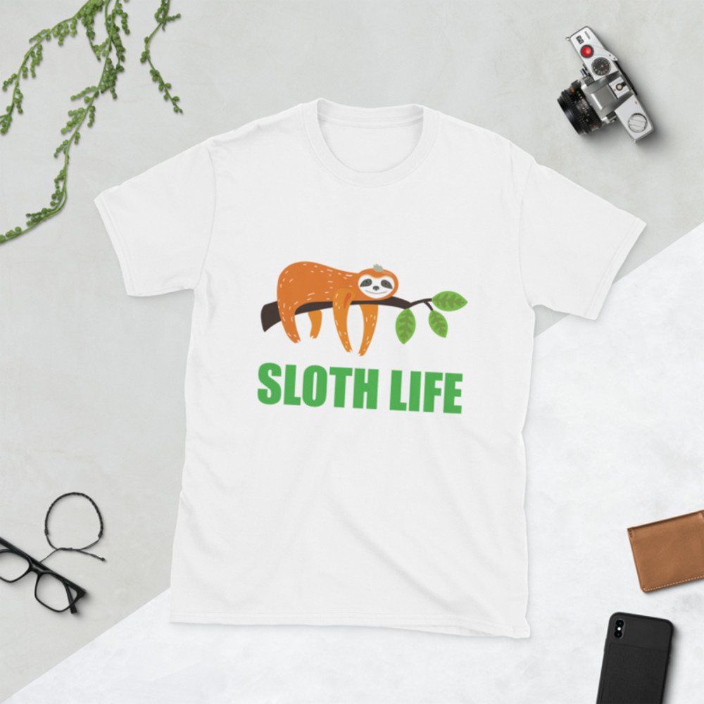 sloth life, funny sloth Short-Sleeve Unisex T-Shirt