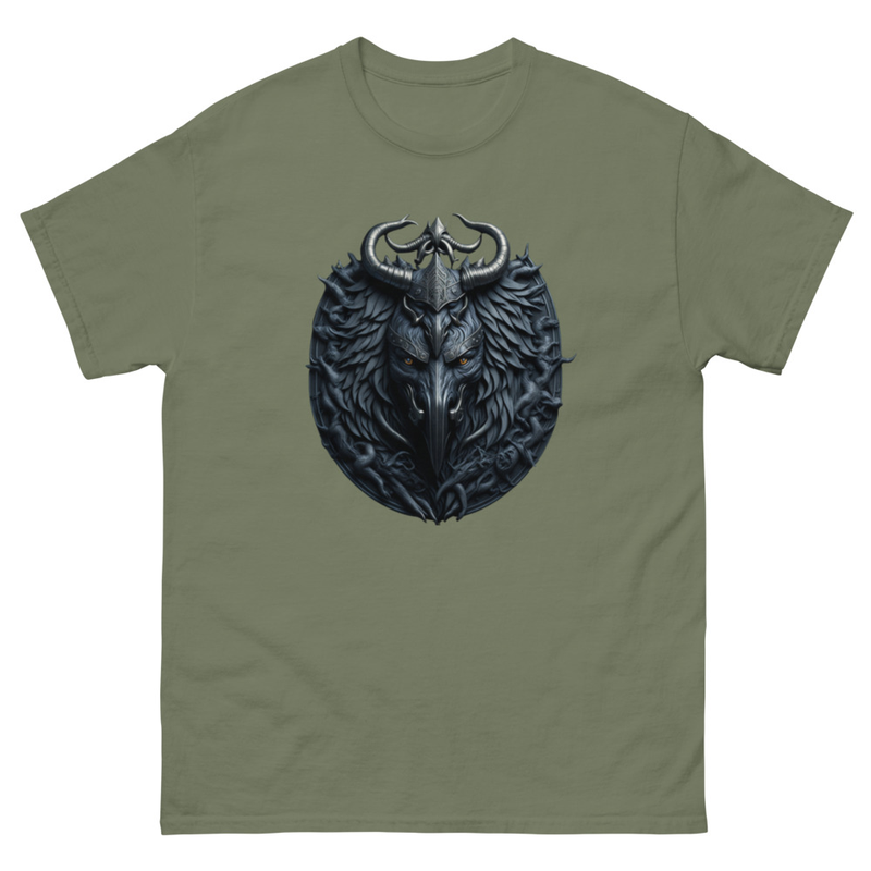Mens Classic Tee Valhalla Wolf of Odin Viking Coat of Arms T-shirt Art Clothes