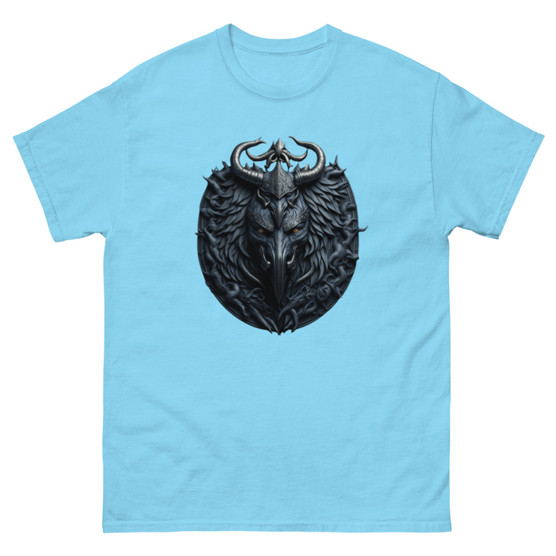 Mens Classic Tee Valhalla Wolf of Odin Viking Coat of Arms T-shirt Art Clothes