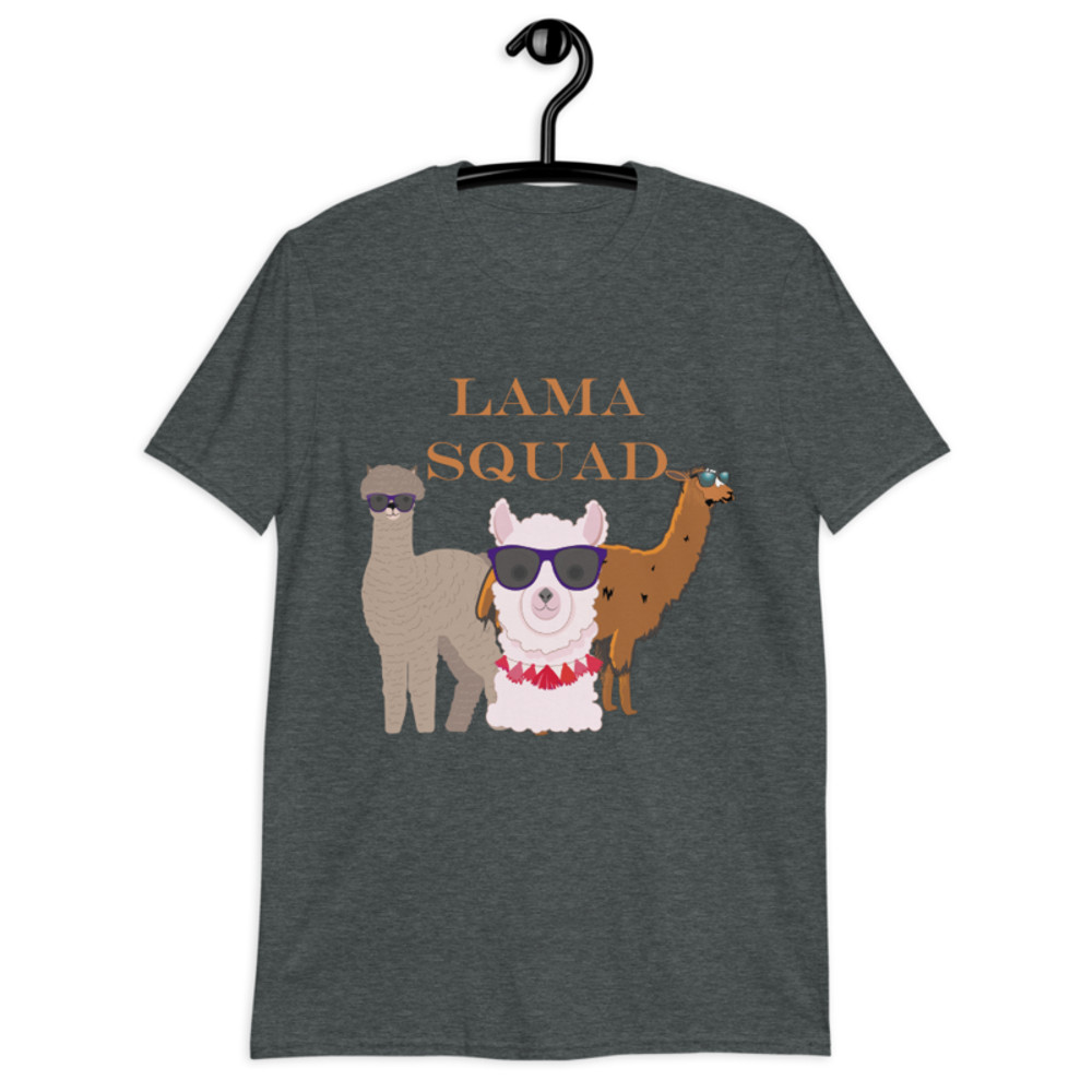 Llama Squad Unique Gift for Men and Women Pet Lovers Short-Sleeve Unisex T-Shirt