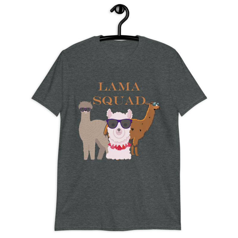 Llama Squad Unique Gift for Men and Women Pet Lovers Short-Sleeve Unisex T-Shirt
