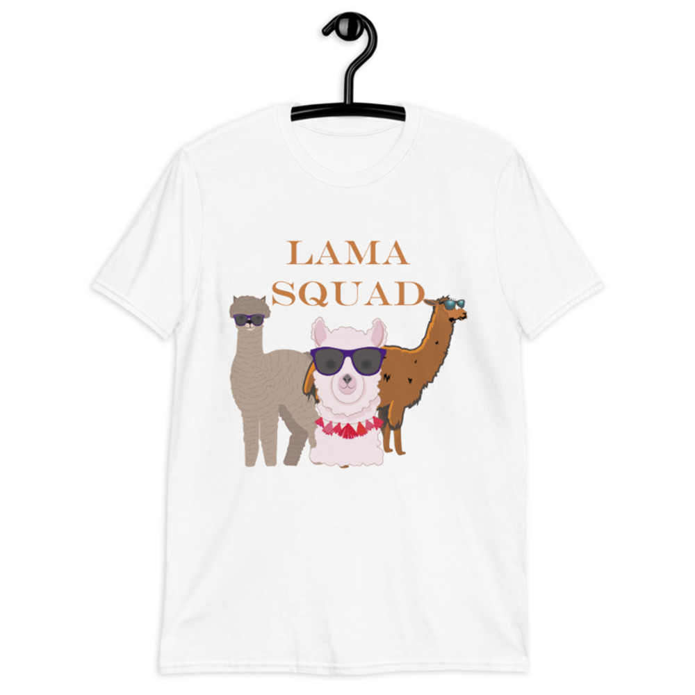 Llama Squad Unique Gift for Men and Women Pet Lovers Short-Sleeve Unisex T-Shirt