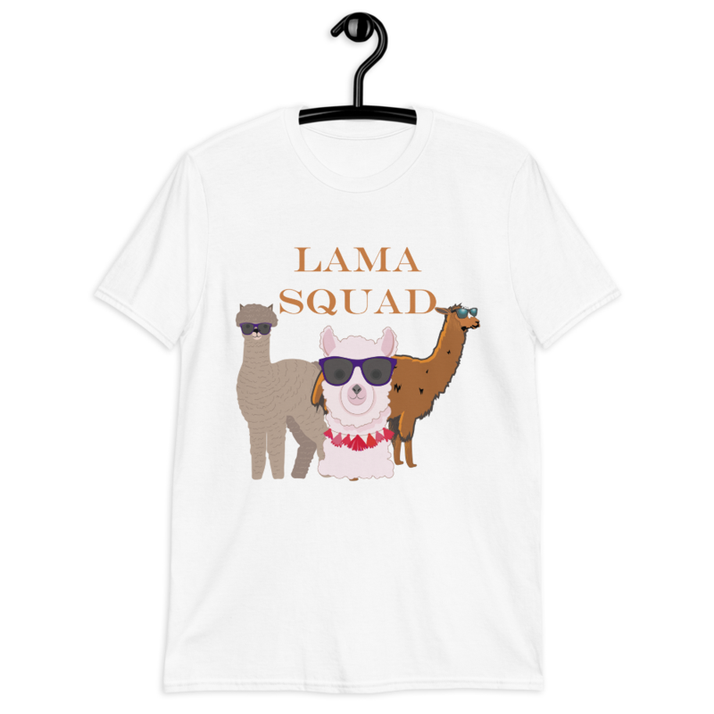 Llama Squad Unique Gift for Men and Women Pet Lovers Short-Sleeve Unisex T-Shirt
