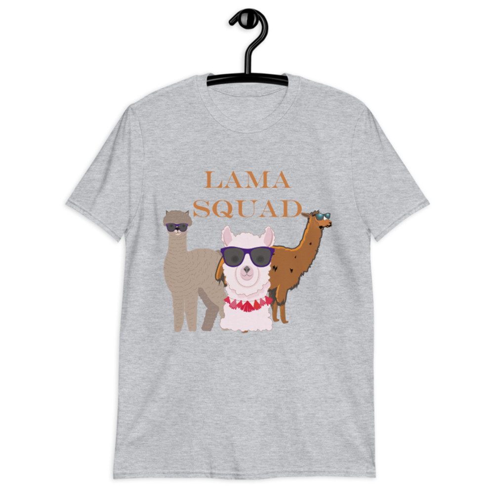 Llama Squad Unique Gift for Men and Women Pet Lovers Short-Sleeve Unisex T-Shirt