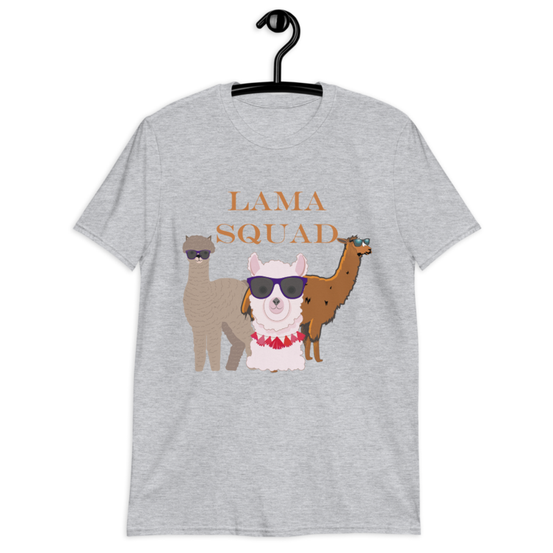 Llama Squad Unique Gift for Men and Women Pet Lovers Short-Sleeve Unisex T-Shirt