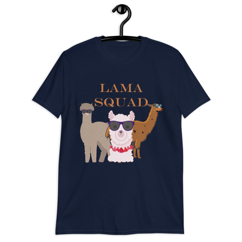 Llama Squad Unique Gift for Men and Women Pet Lovers Short-Sleeve Unisex T-Shirt