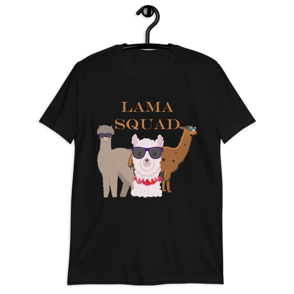 Llama Squad Unique Gift for Men and Women Pet Lovers Short-Sleeve Unisex T-Shirt