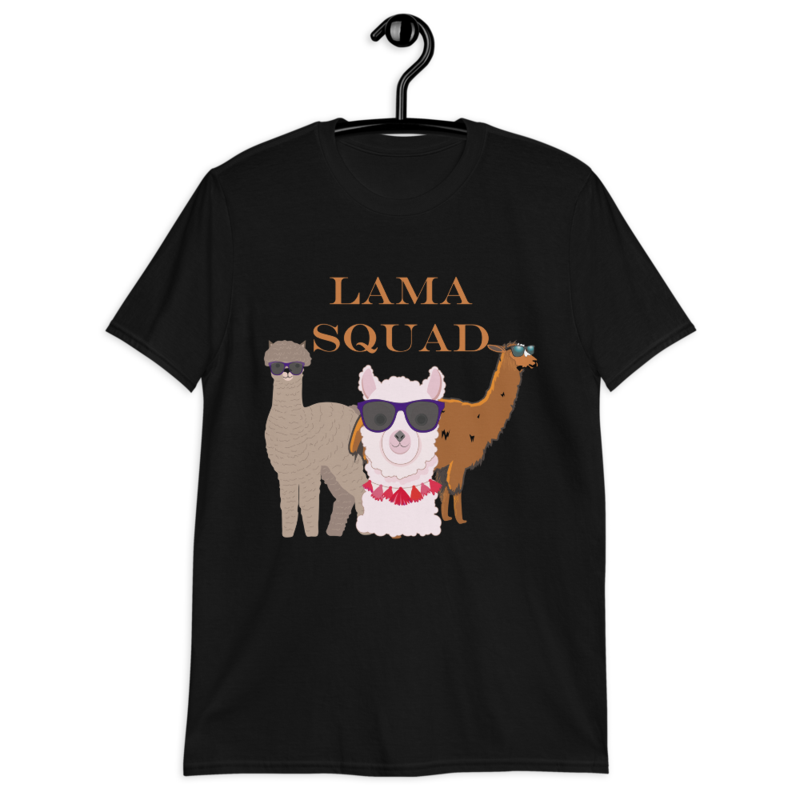 Llama Squad Unique Gift for Men and Women Pet Lovers Short-Sleeve Unisex T-Shirt