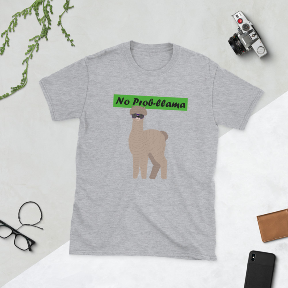 No Prob-Llama Funny Alpaca Llamas Short-Sleeve Unisex T-Shirt