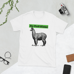 no prob-llama funny alpaca llamas short-sleeve unisex t-shirt
