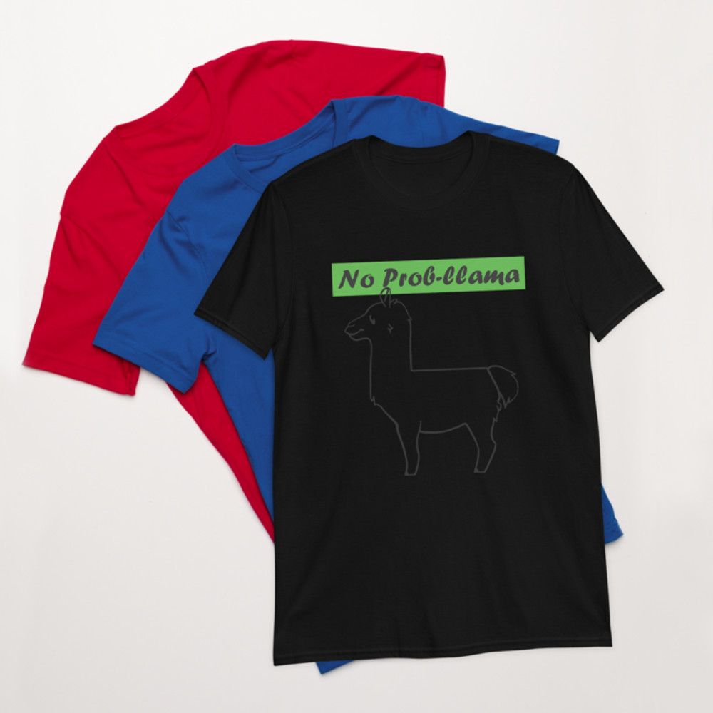 No Prob-Llama Funny Alpaca Llamas Short-Sleeve Unisex T-Shirt