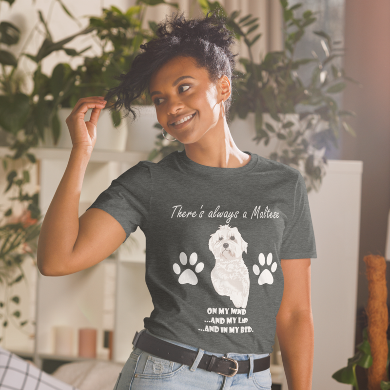 Always A Maltese On My Mind - Puppy Lover Dog Short-Sleeve Unisex T-Shirt