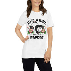 just a girl who loves panda short-sleeve unisex t-shirt