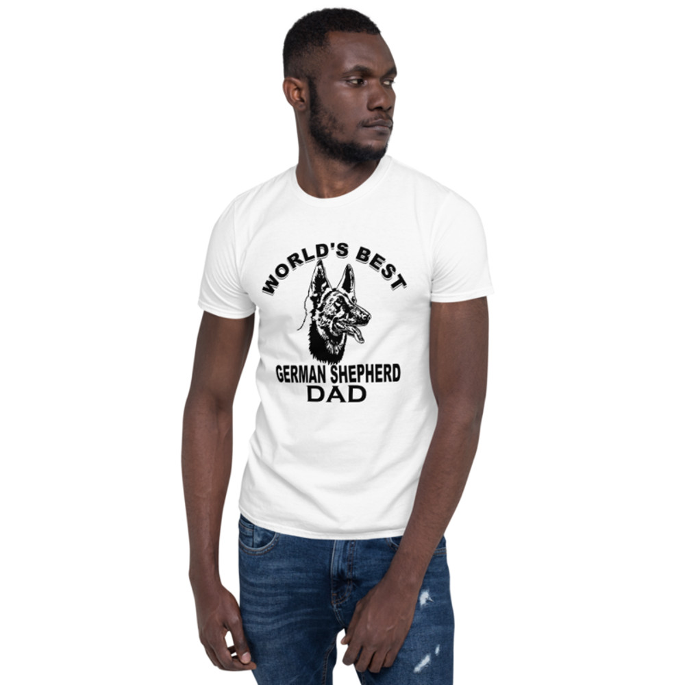 World's Best German Shepherd Dad Dog Owner Shirt Short-Sleeve Unisex T-Shirt