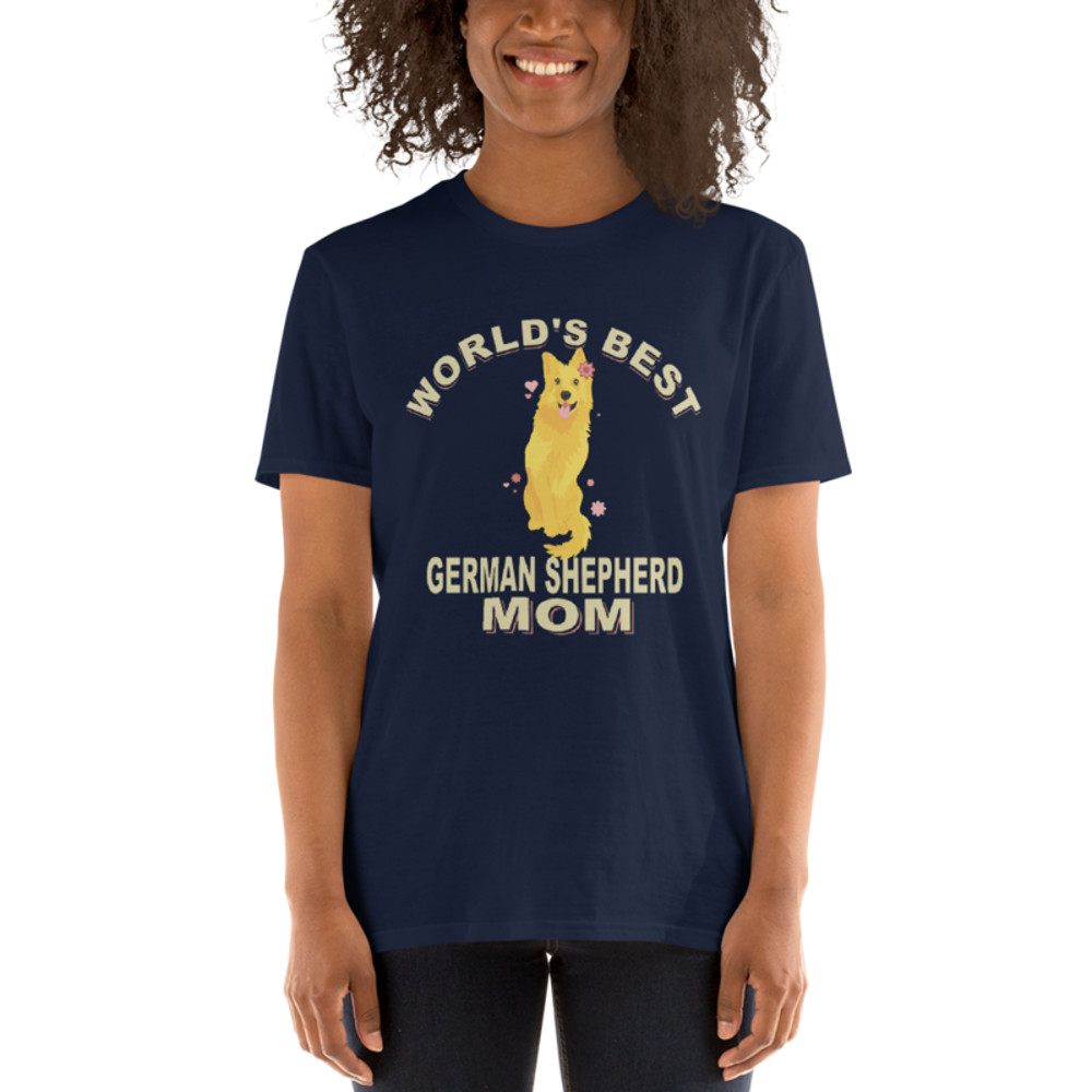 World's Best German Shepherd mom Dog Owner Shirt Short-Sleeve Unisex T-Shirt