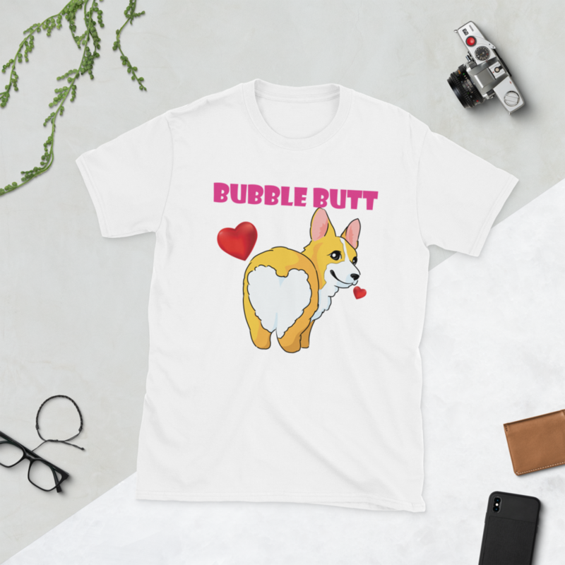 bubble butt funny corgi Short-Sleeve Unisex T-Shirt