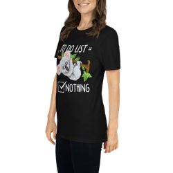 koala to do list nothing sleeping koala lover cute koala short-sleeve unisex t-shirt