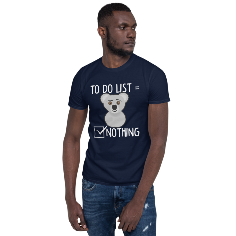 Koala To Do List Nothing Sleeping Koala Lover Cute Koala Short-Sleeve Unisex T-Shirt