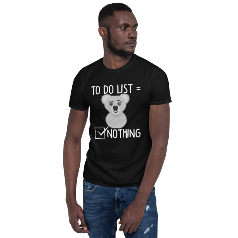 Koala To Do List Nothing Sleeping Koala Lover Cute Koala Short-Sleeve Unisex T-Shirt