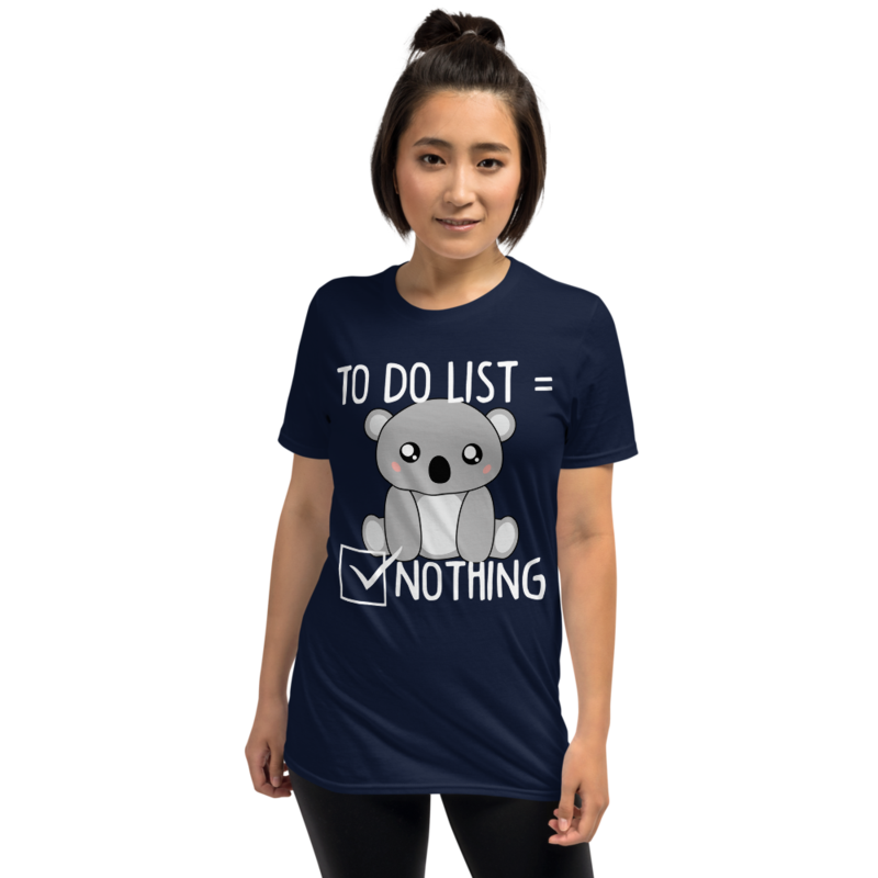 Koala To Do List Nothing Sleeping Koala Lover Cute Koala Short-Sleeve Unisex T-Shirt
