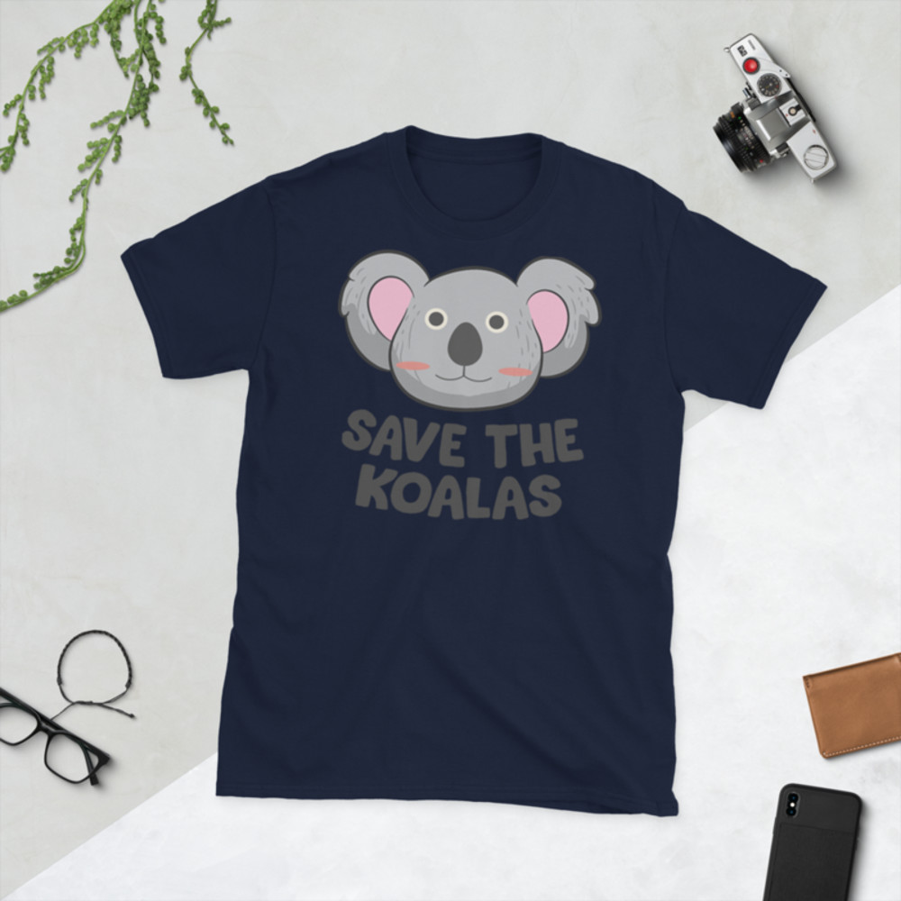 Save the Koalas Cute Australian Koala T-Shirt Short-Sleeve Unisex T-Shirt