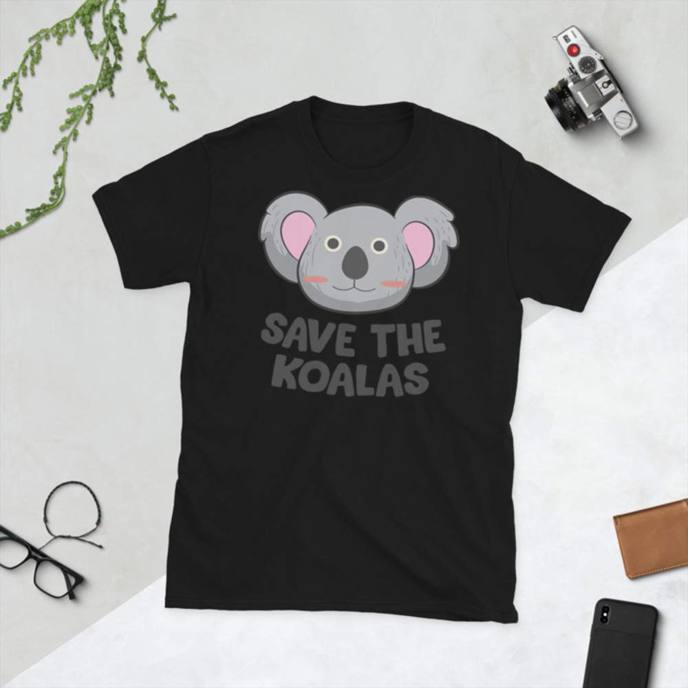 Save the Koalas Cute Australian Koala T-Shirt Short-Sleeve Unisex T-Shirt