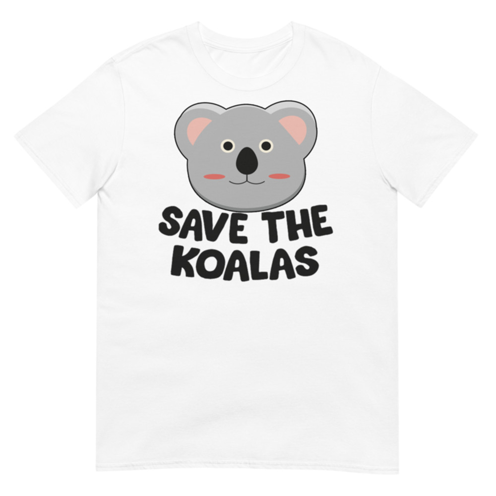 Save the Koalas Cute Australian Koala T-Shirt Short-Sleeve Unisex T-Shirt
