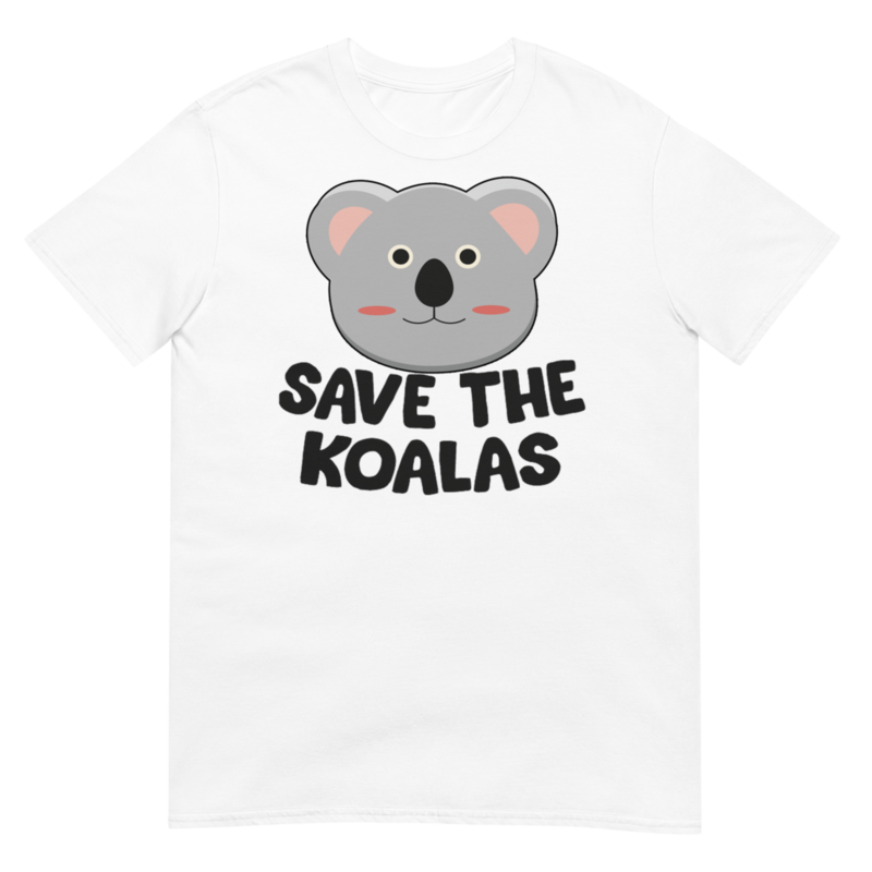 Save the Koalas Cute Australian Koala T-Shirt Short-Sleeve Unisex T-Shirt