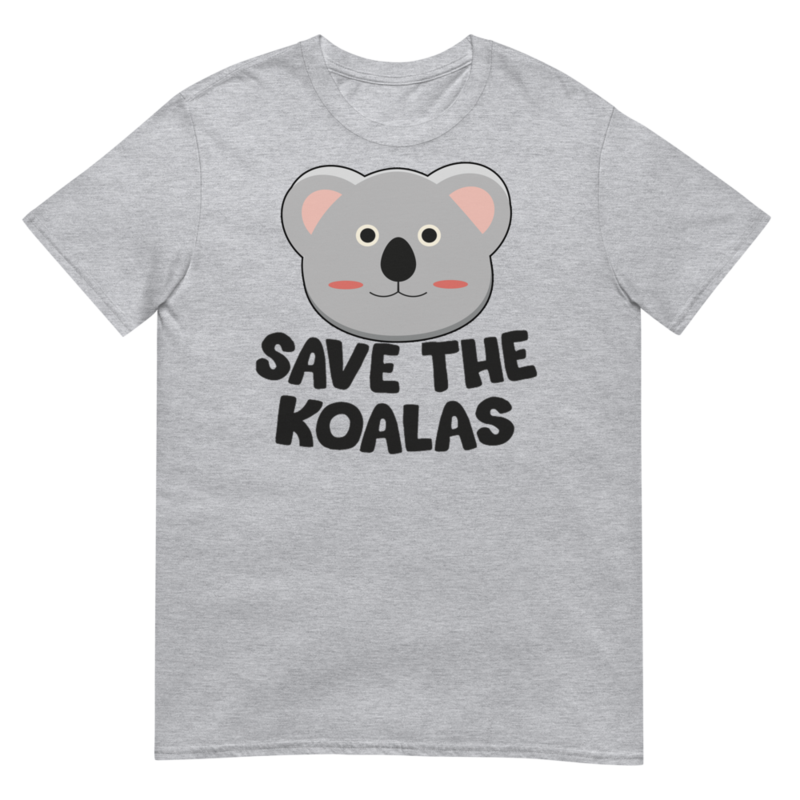 Save the Koalas Cute Australian Koala T-Shirt Short-Sleeve Unisex T-Shirt