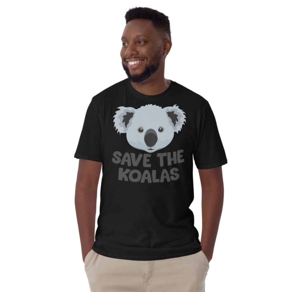 Save the Koalas Cute Australian Koala T-Shirt Short-Sleeve Unisex T-Shirt
