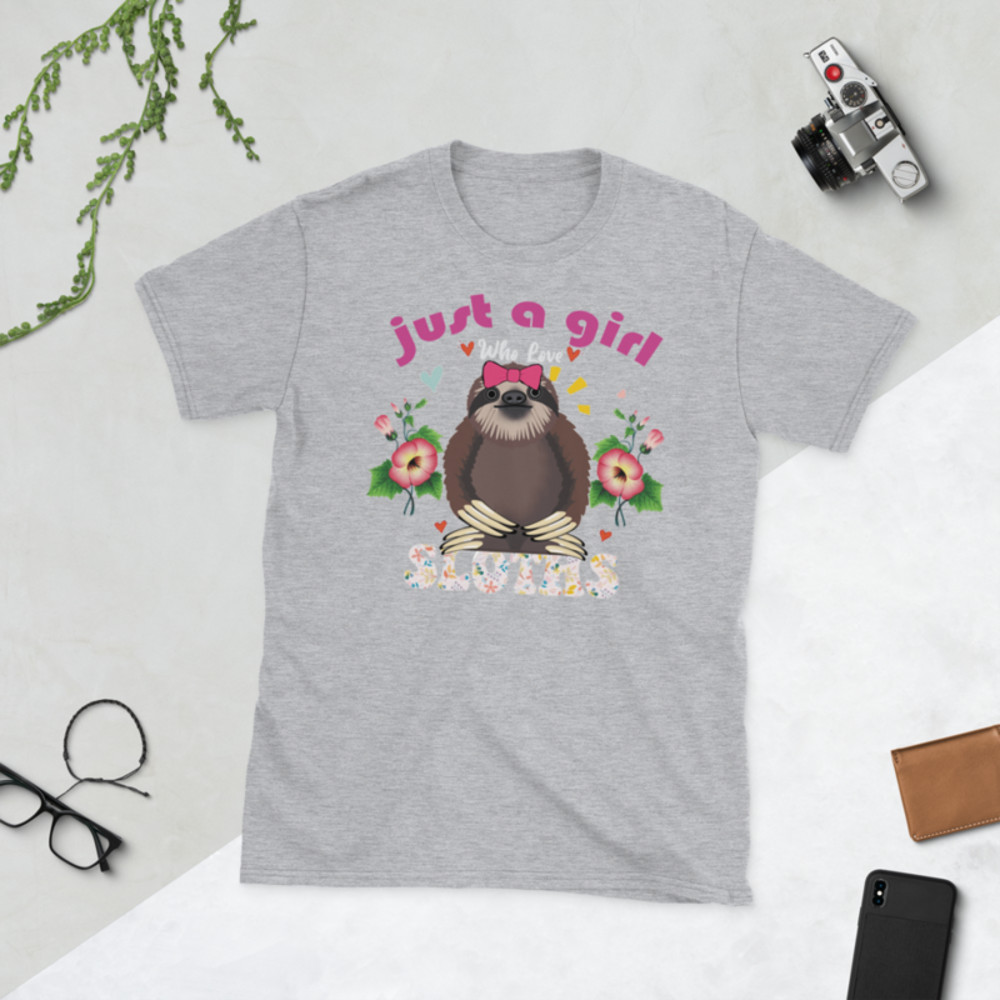 Just a girl who loves sloths T-Shirt Short-Sleeve Unisex T-Shirt