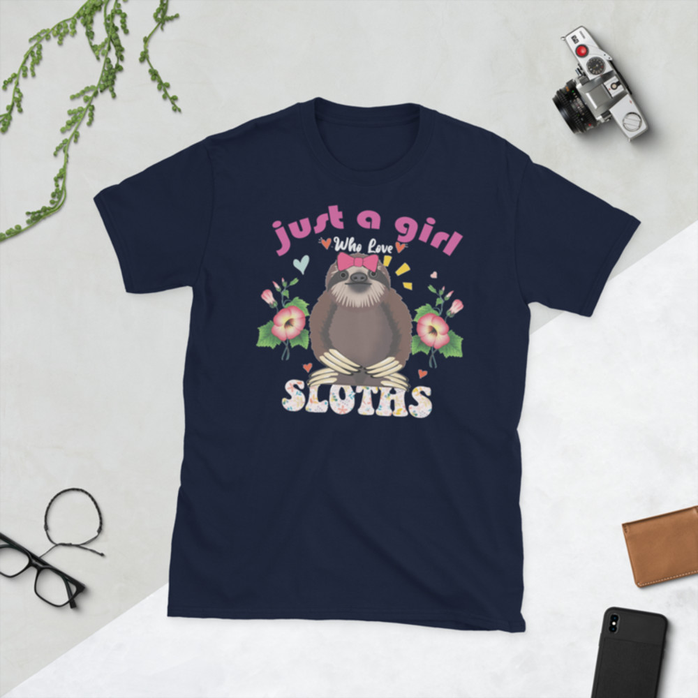 Just a girl who loves sloths T-Shirt Short-Sleeve Unisex T-Shirt