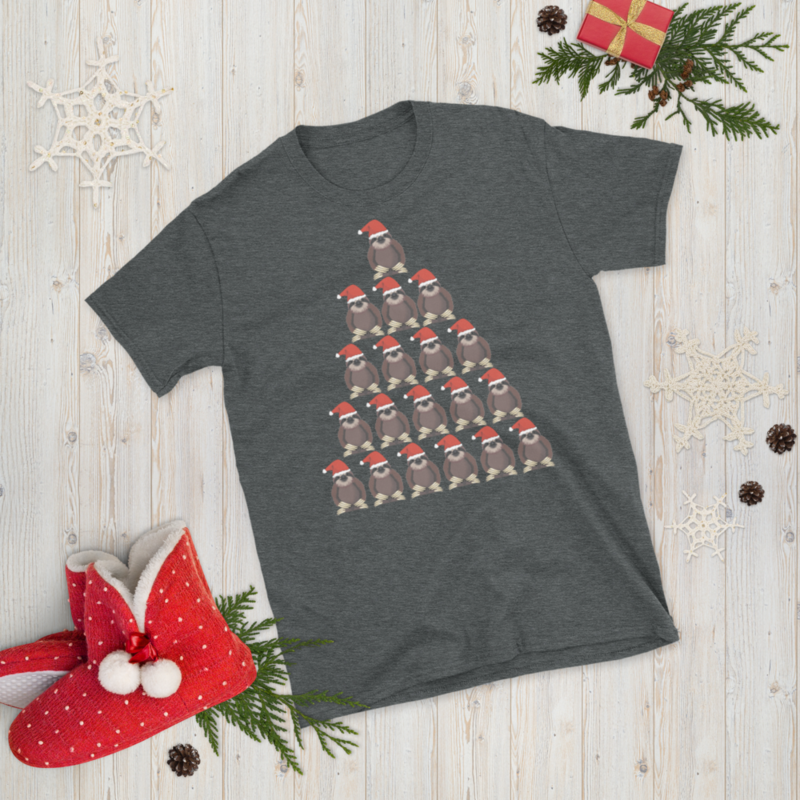sloth pyramid christmas Short-Sleeve Unisex T-Shirt