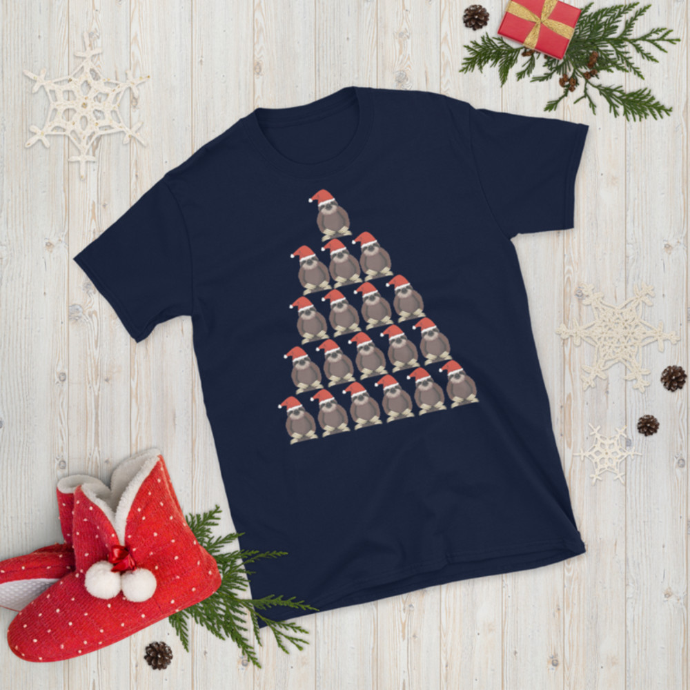 sloth pyramid christmas Short-Sleeve Unisex T-Shirt
