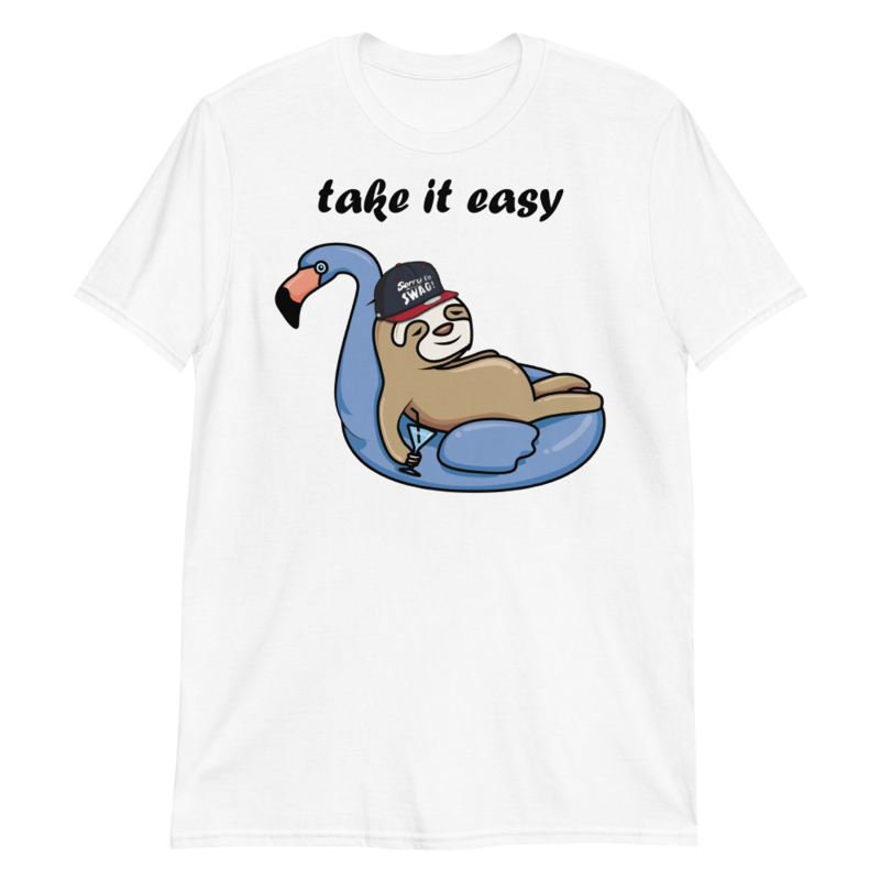 Take it easy." Cute Sloth Short-Sleeve Unisex T-Shirt