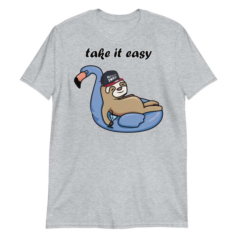 Take it easy." Cute Sloth Short-Sleeve Unisex T-Shirt