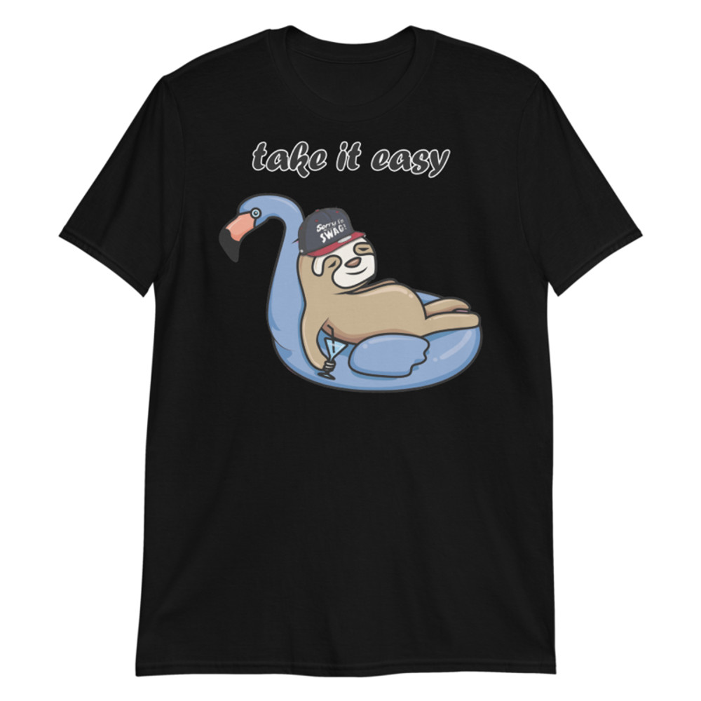 Take it easy." Cute Sloth Short-Sleeve Unisex T-Shirt