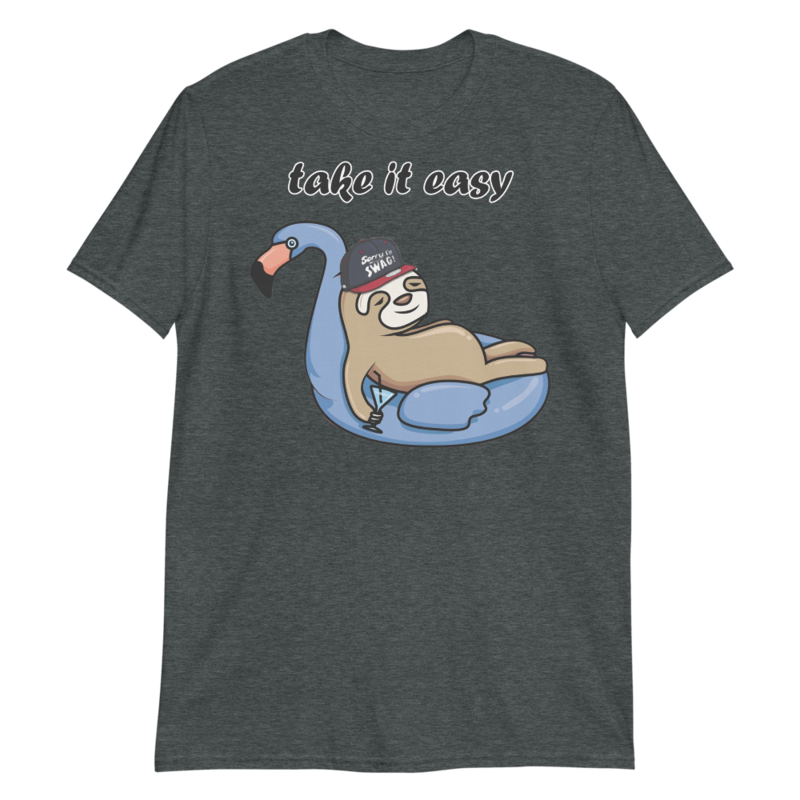 Take it easy." Cute Sloth Short-Sleeve Unisex T-Shirt