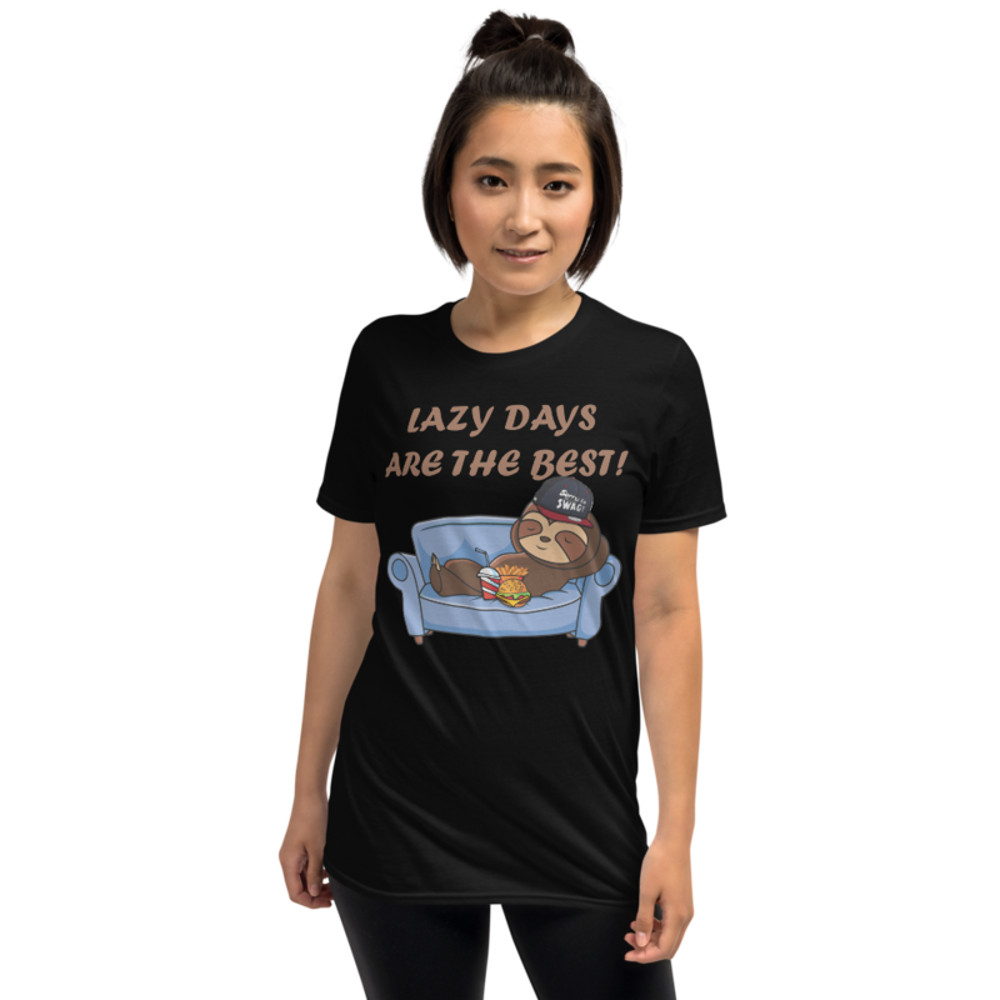 lazy days are the best Cute Sloth Short-Sleeve Unisex T-Shirt